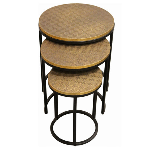 Meva Jolt 18" Brass Nesting Table