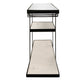 Meva Jonah 58" Black Iron, Glass, Marble Bar Console