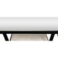 Meva Jonah 58" Black Iron, Glass, Marble Bar Console
