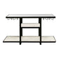 Meva Jonah 58" Black Iron, Glass, Marble Bar Console