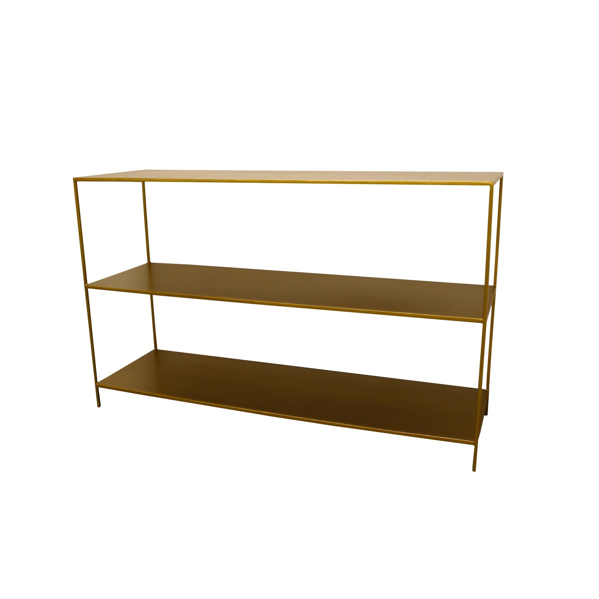 Meva Maggie 60" 3-Tier Antique Brass Iron Console