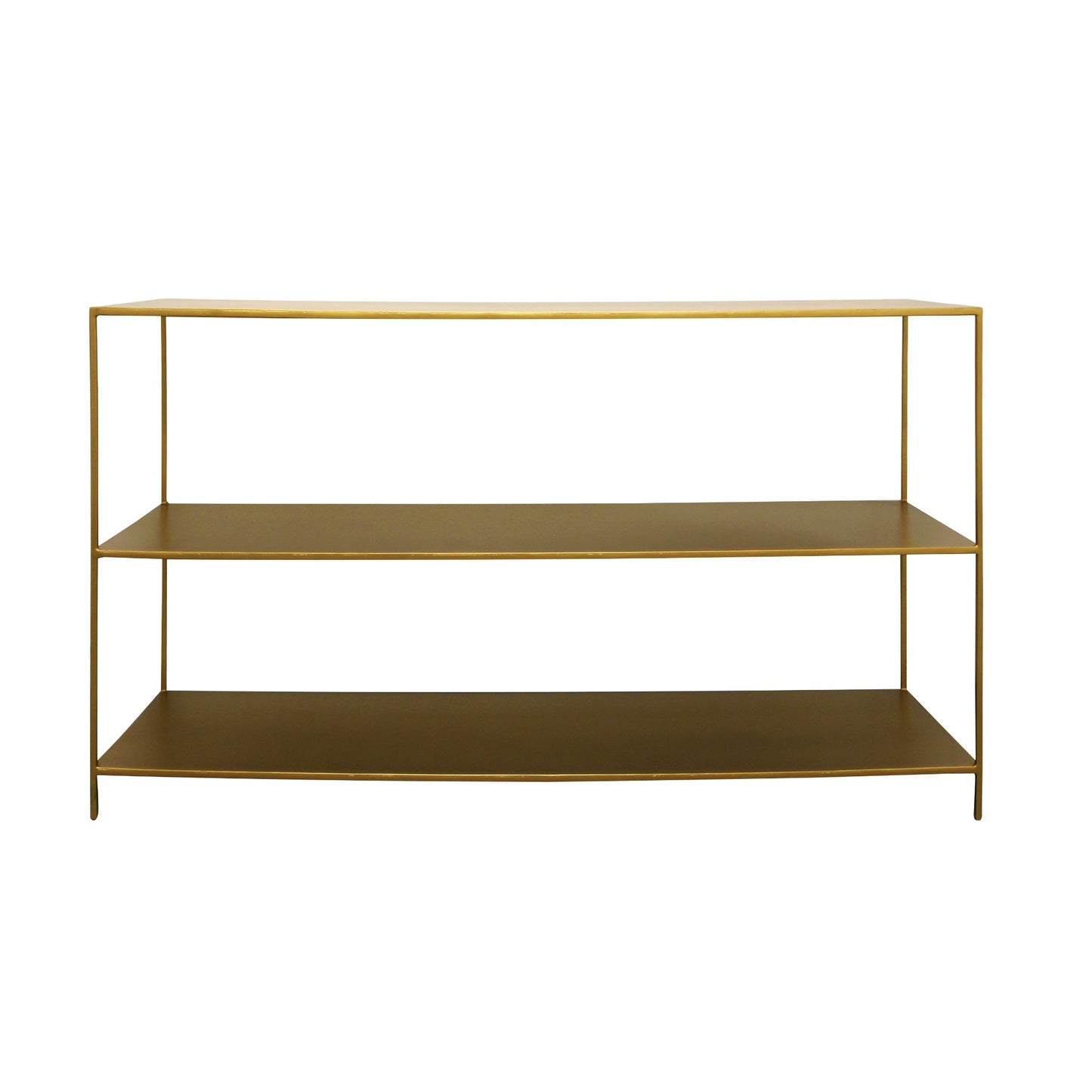 Meva Maggie 60" 3-Tier Antique Brass Iron Console