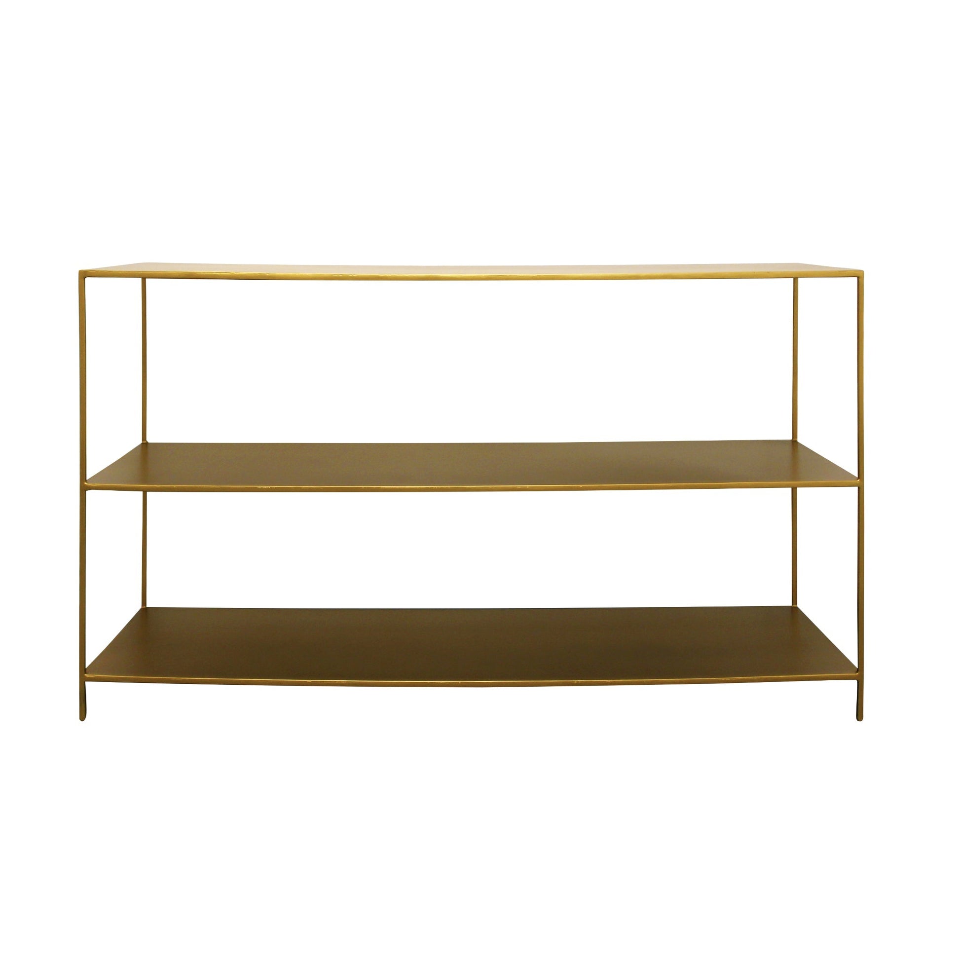 Meva Maggie 60" 3-Tier Antique Brass Iron Console