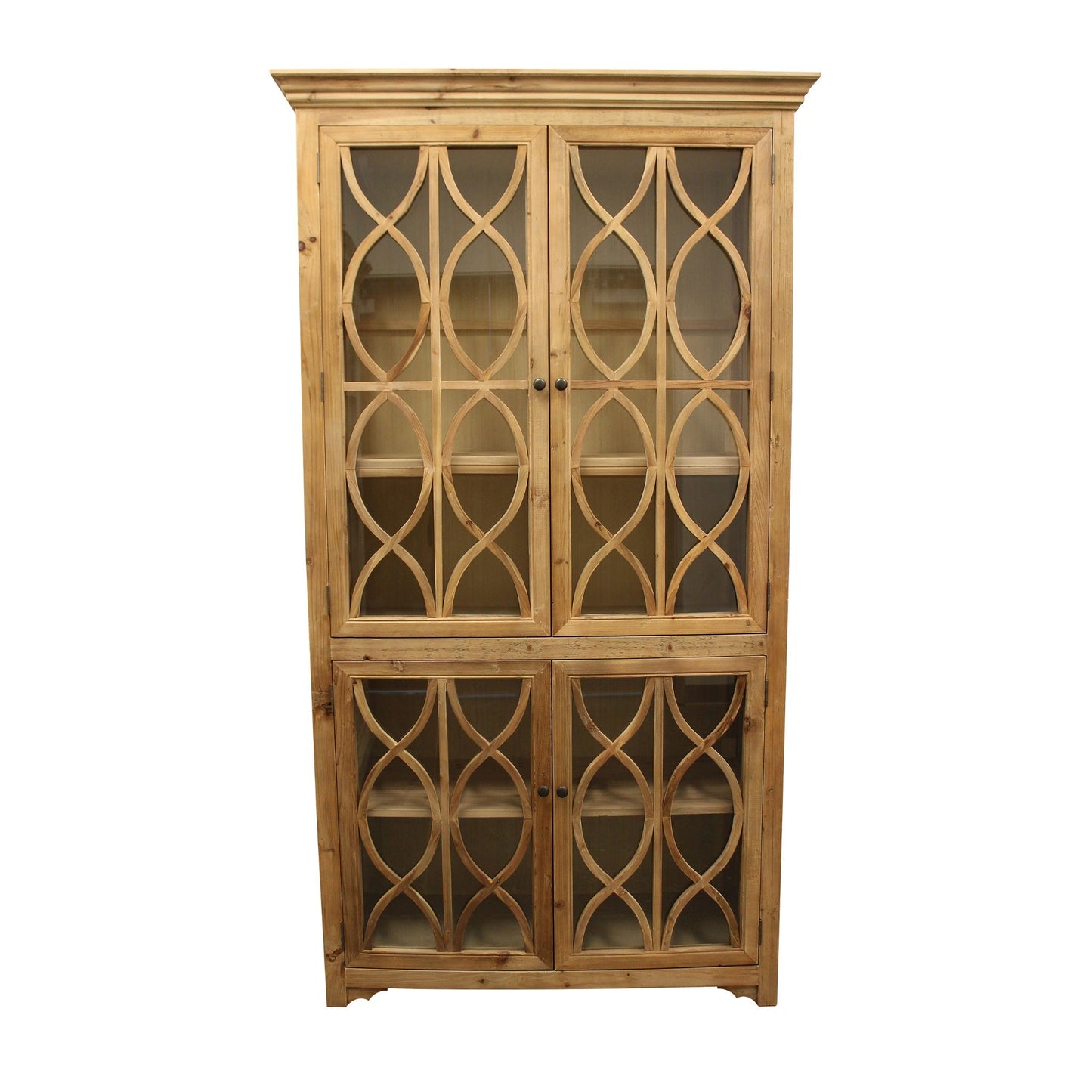 Meva Manhattan 47" 4-Door Natural Solid Pine Wood Cabinet