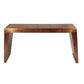 Meva Mar Vista Wright 60" Copper Metal Cladding Console Table