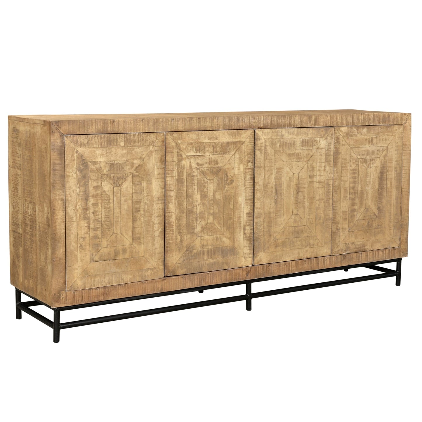 Meva Marinette 78" 4-Door Almond Toasted Finish Sideboard