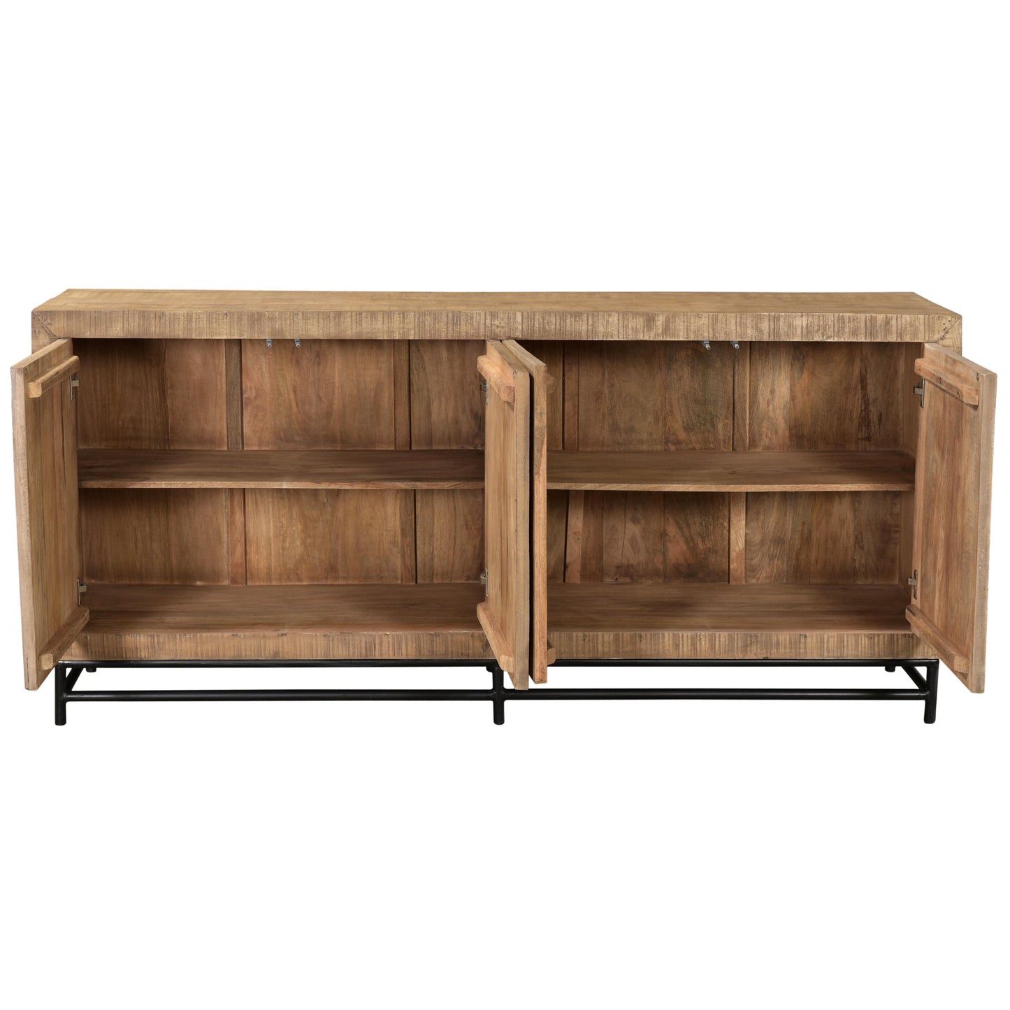 Meva Marinette 78" 4-Door Almond Toasted Finish Sideboard