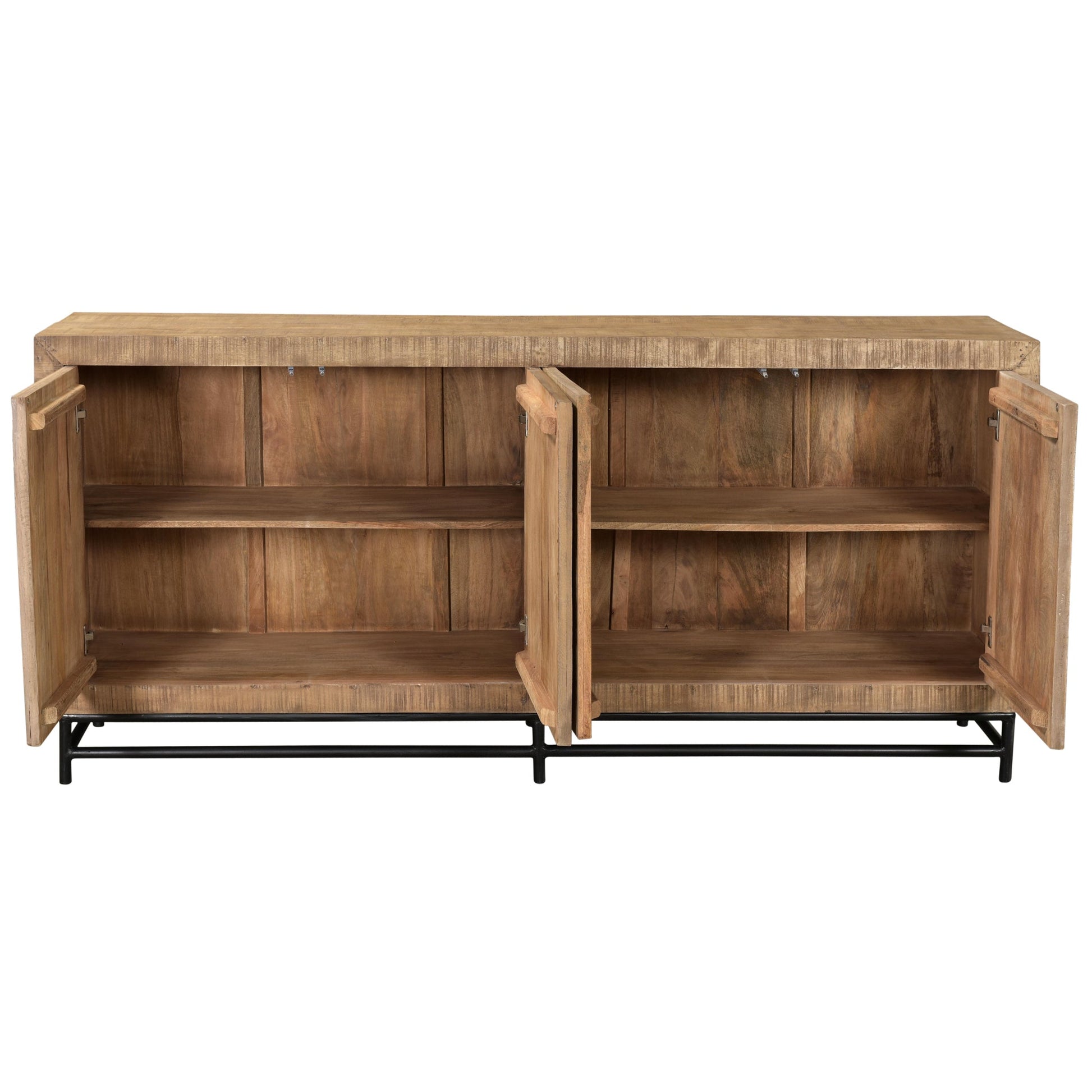 Meva Marinette 78" 4-Door Almond Toasted Finish Sideboard