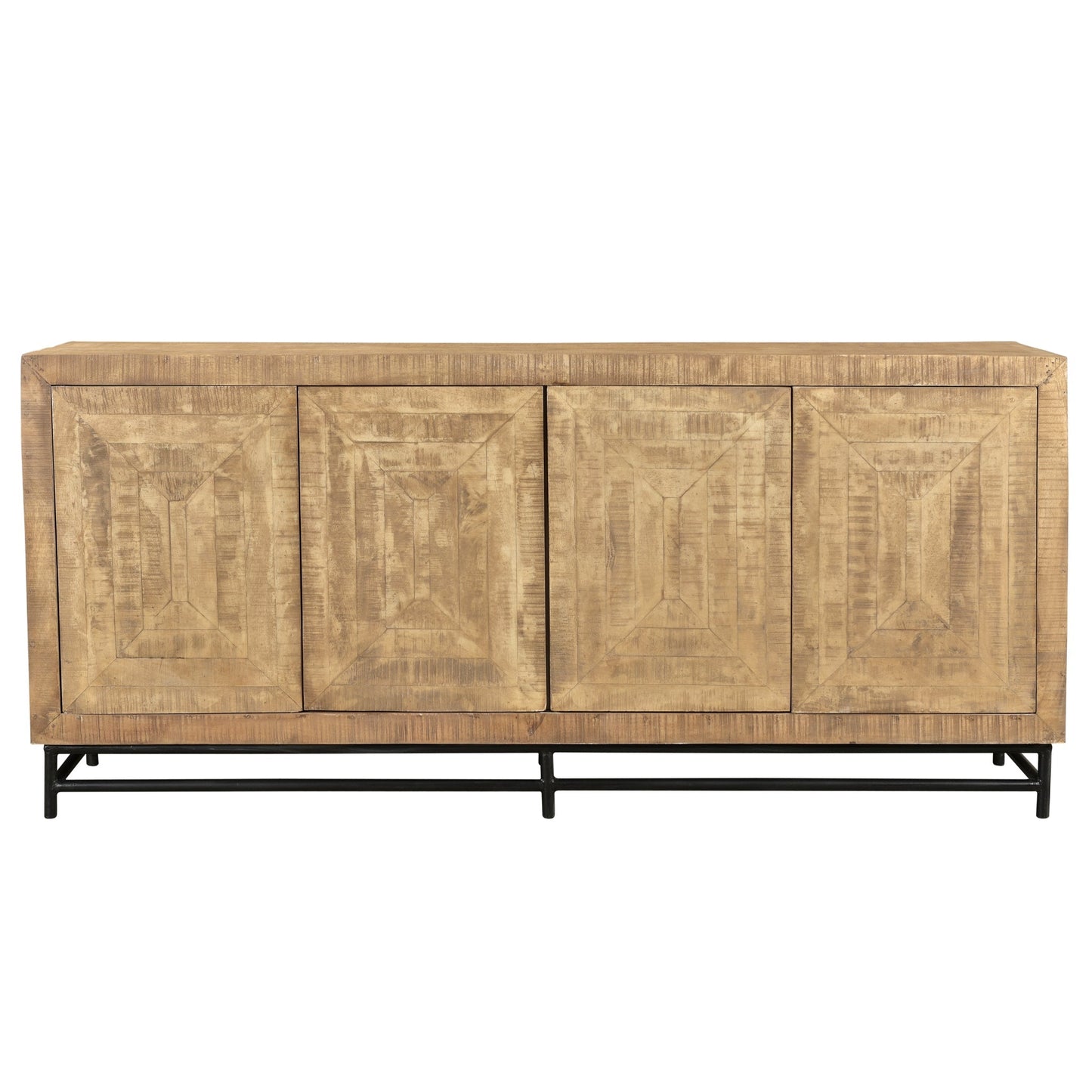 Meva Marinette 78" 4-Door Almond Toasted Finish Sideboard