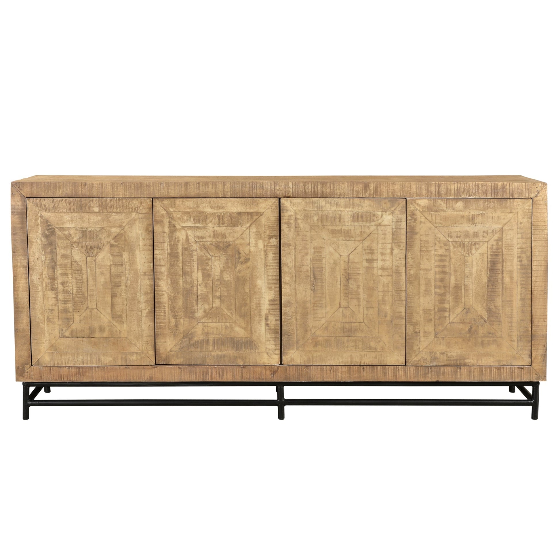 Meva Marinette 78" 4-Door Almond Toasted Finish Sideboard