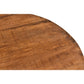Meva Mata 32" Natural Round Solid Mango Wood Cocktail Table With Iron Legs