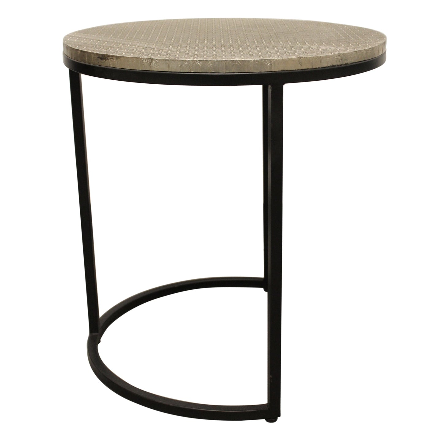 Meva Meenal 18" Silver Nesting Table