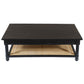 Meva Navice 18" 1-Shelf Natural/Black Mango Wood Cocktail Table