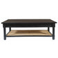 Meva Navice 18" 1-Shelf Natural/Black Mango Wood Cocktail Table