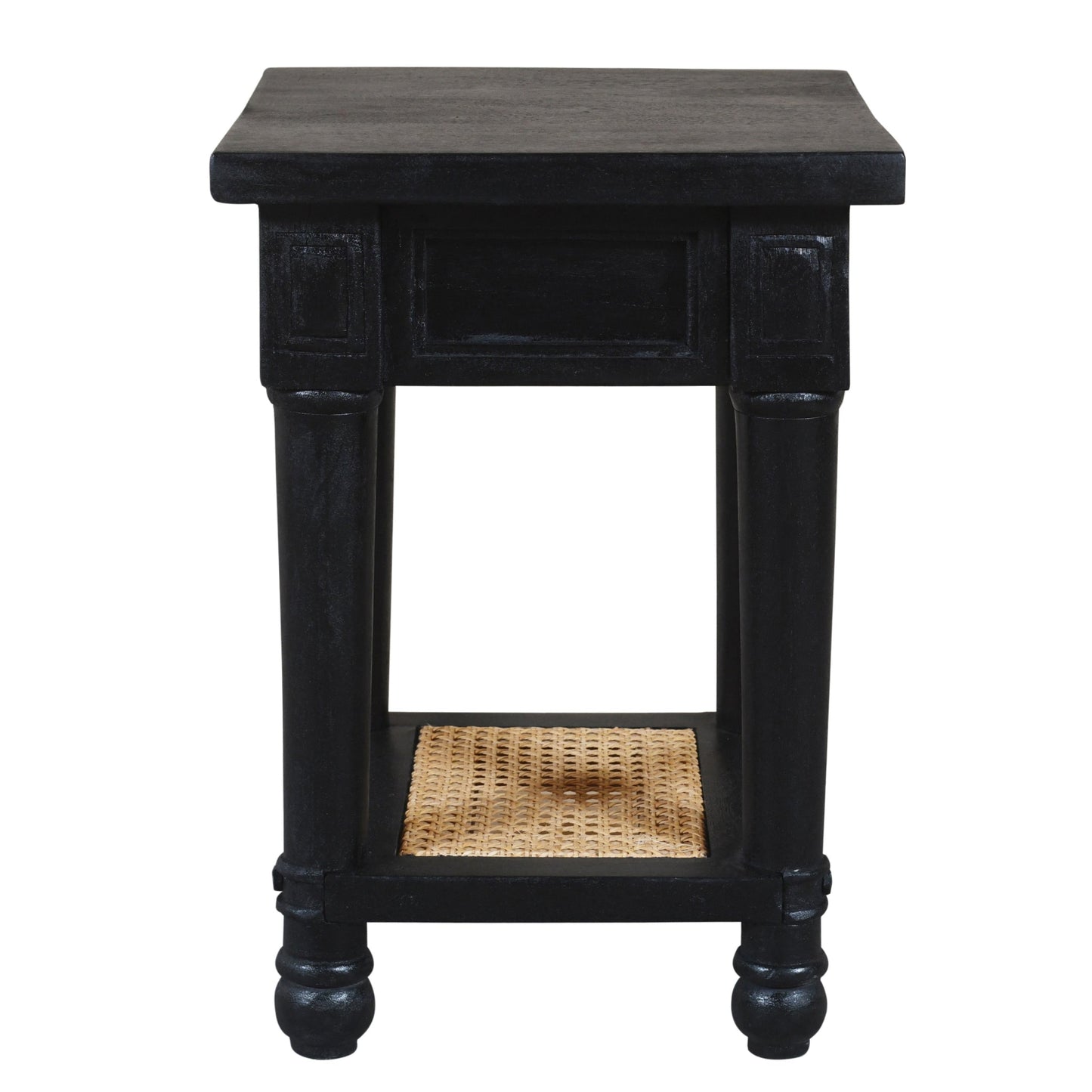 Meva Navice 20" 1-Shelf Natural/Black End Table