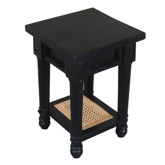 Meva Navice 20" 1-Shelf Natural/Black End Table