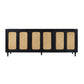 Meva Navice 38" 6-Door Natural/Black Sideboard