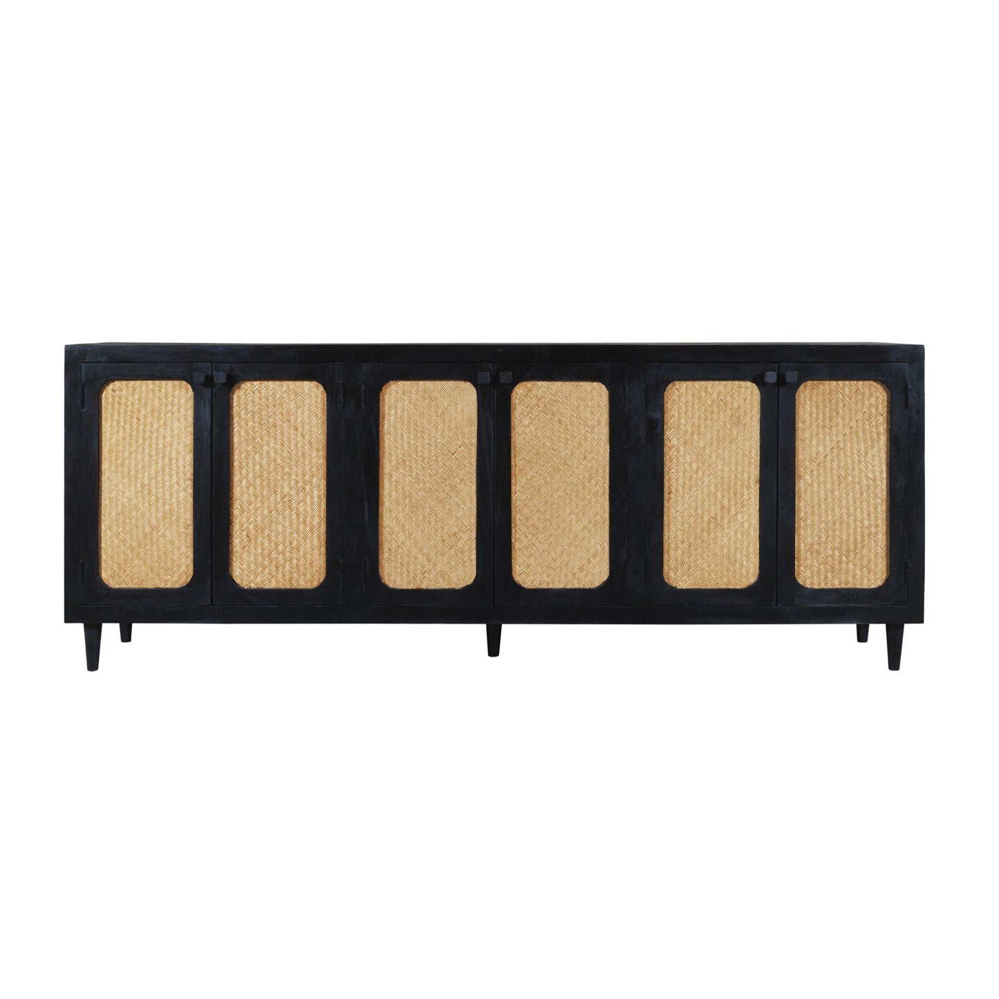 Meva Navice 38" 6-Door Natural/Black Sideboard