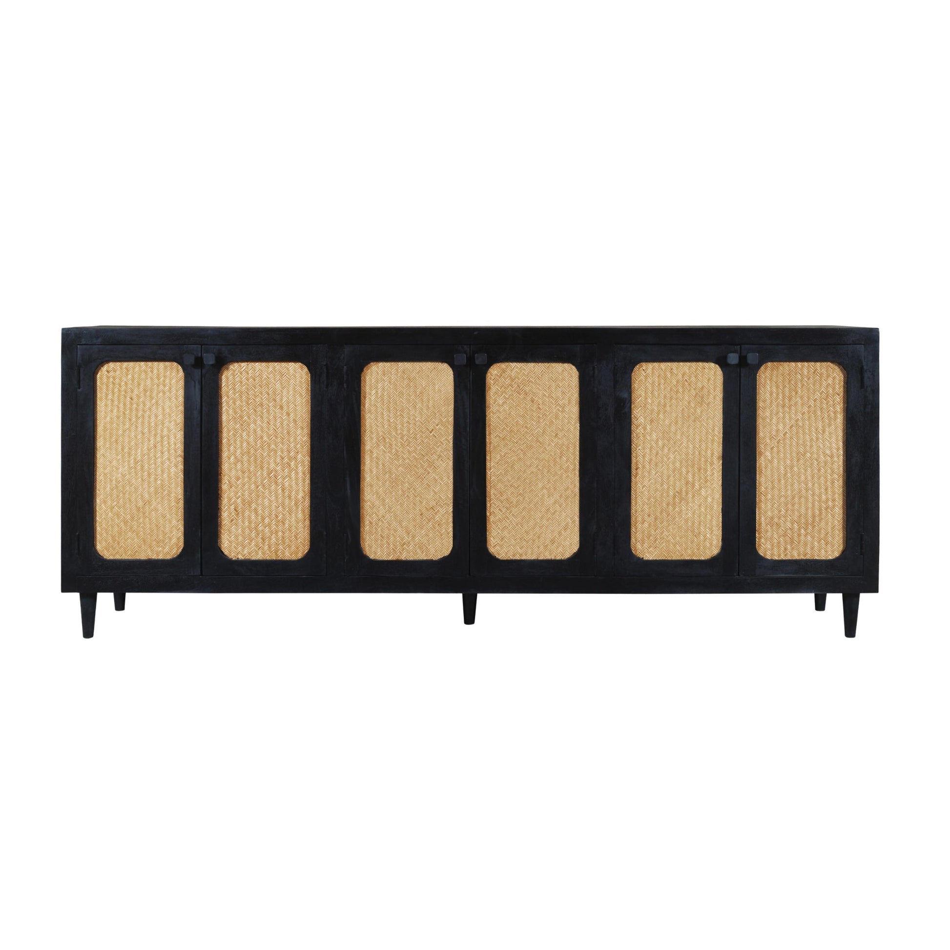 Meva Navice 38" 6-Door Natural/Black Sideboard