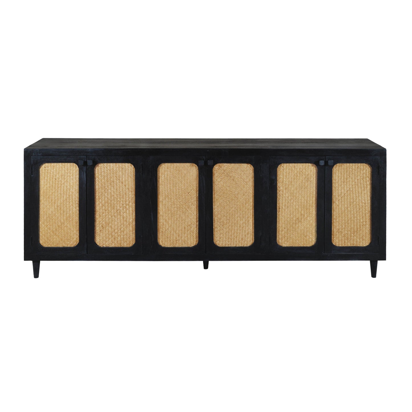 Meva Navice 38" 6-Door Natural/Black Sideboard