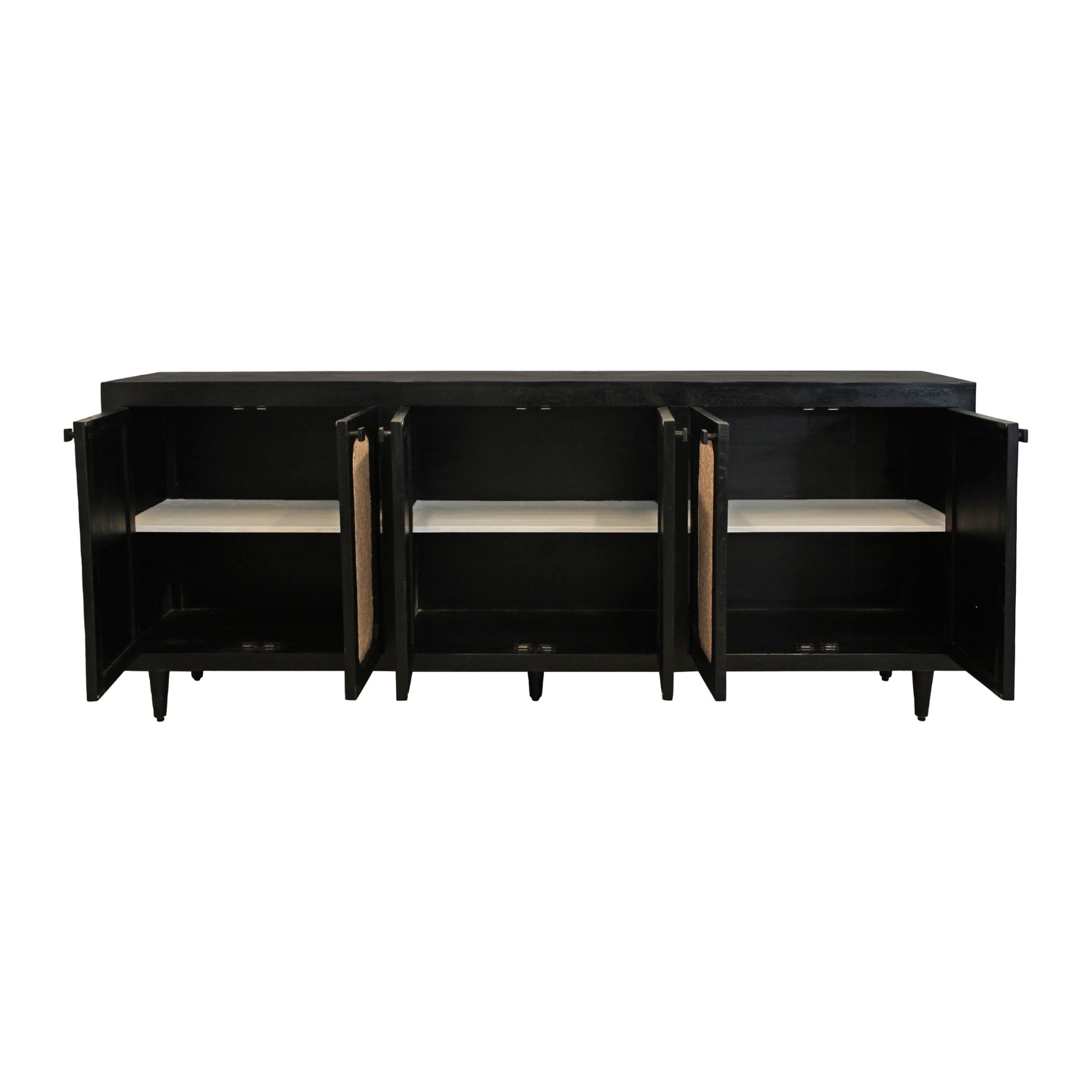 Meva Navice 38" 6-Door Natural/Black Sideboard