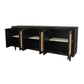 Meva Navice 38" 6-Door Natural/Black Sideboard