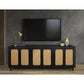 Meva Navice 38" 6-Door Natural/Black Sideboard