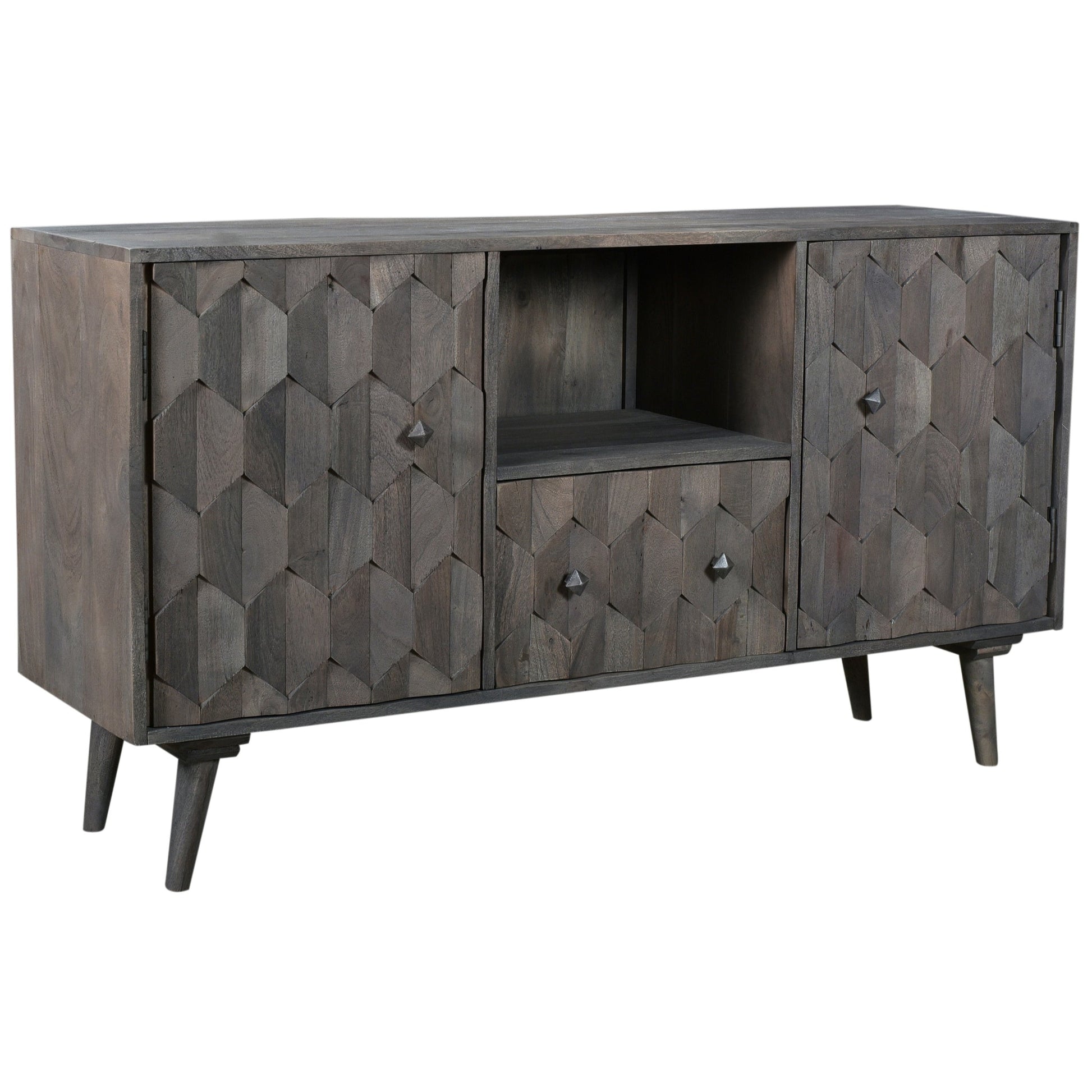 Meva Onyx 55" Dark Gray Media Cabinet