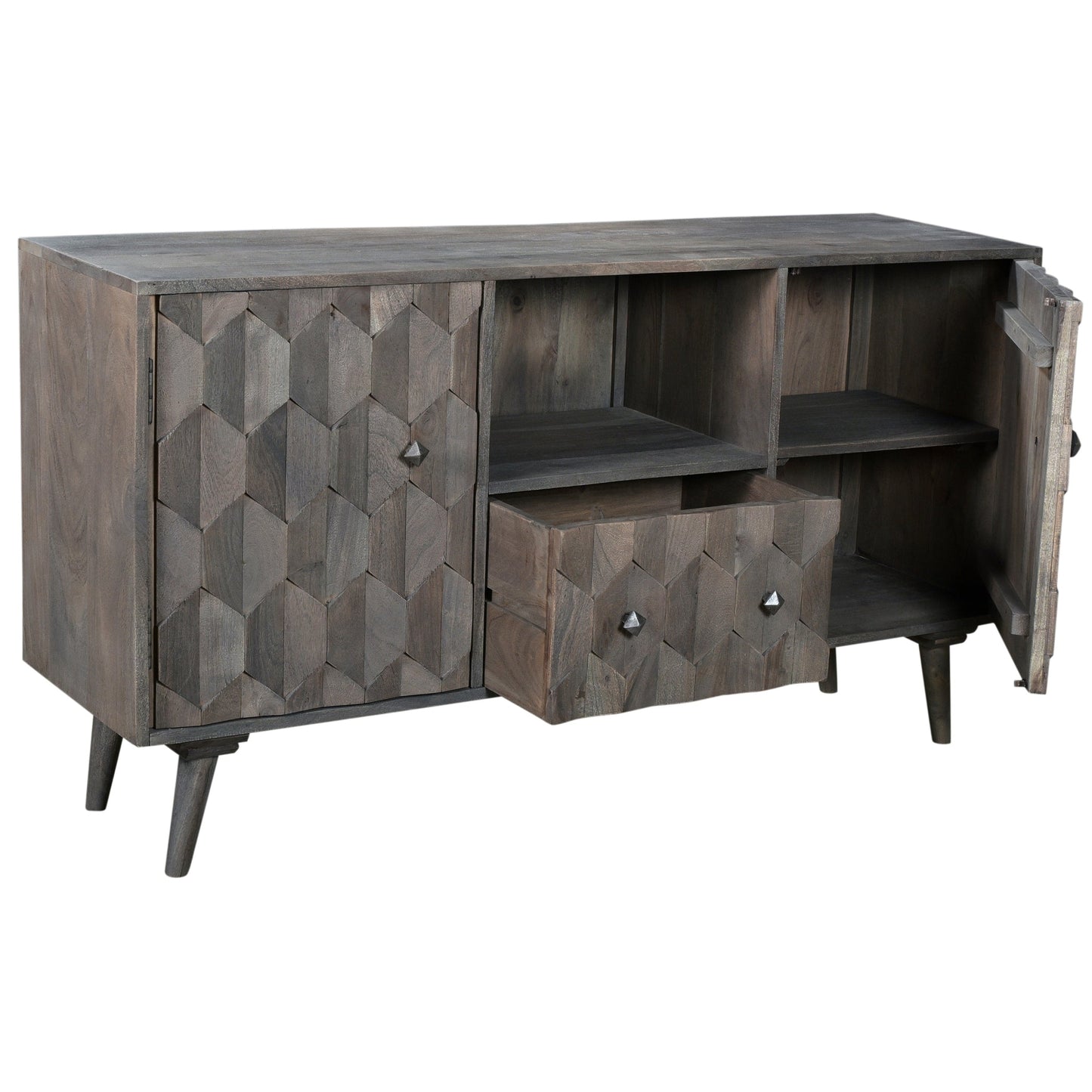 Meva Onyx 55" Dark Gray Media Cabinet