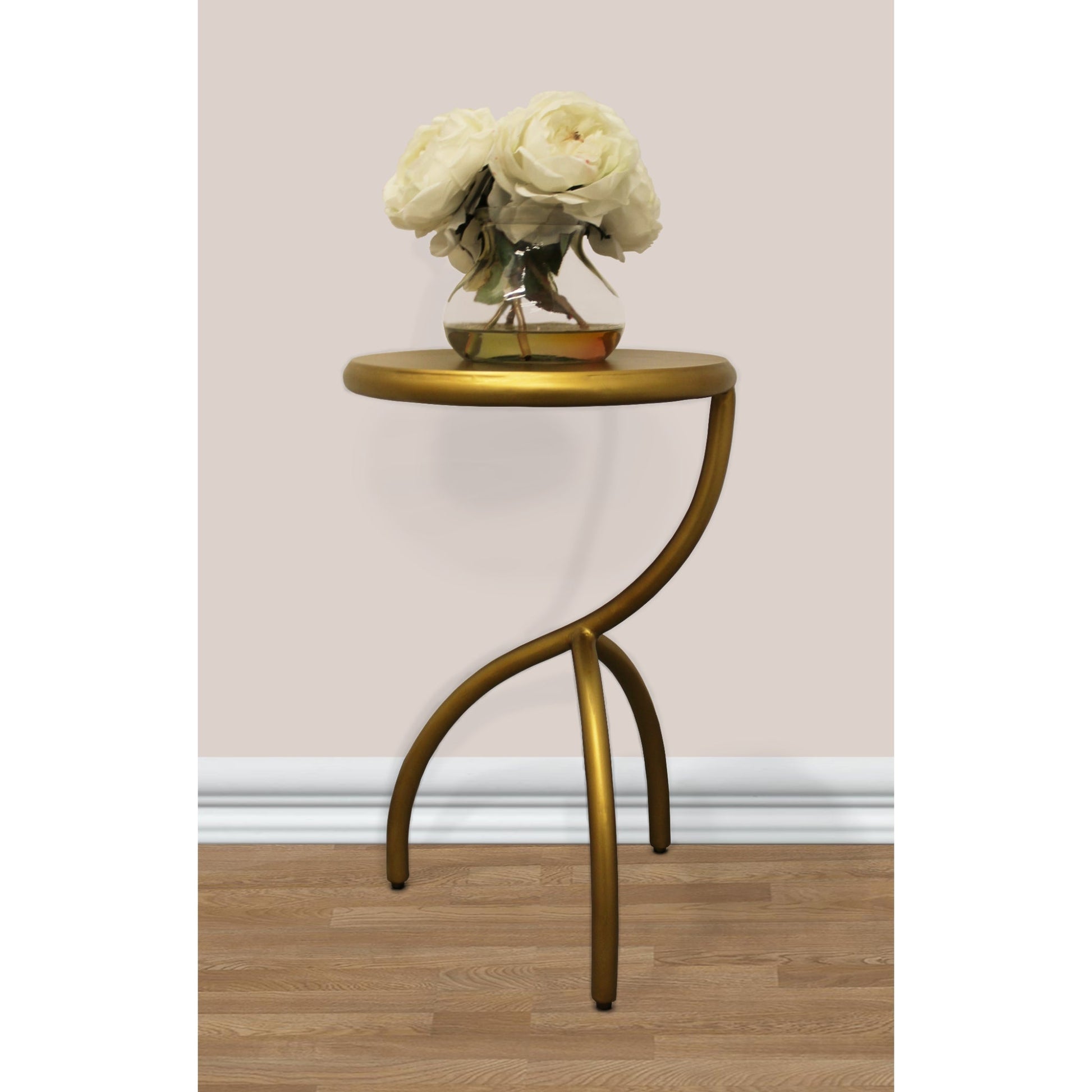 Meva Orlando 14" Antique Brass End Table