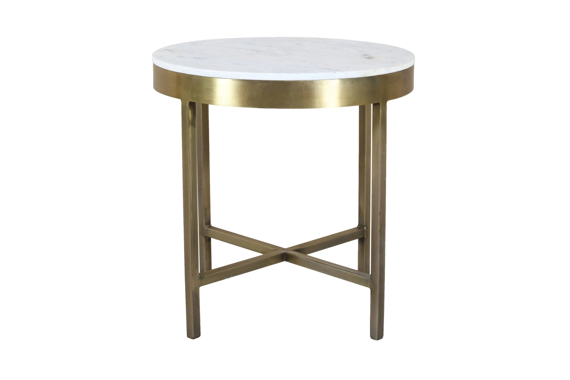 Meva Orlando Carlton 20" Gold/Marble End Table