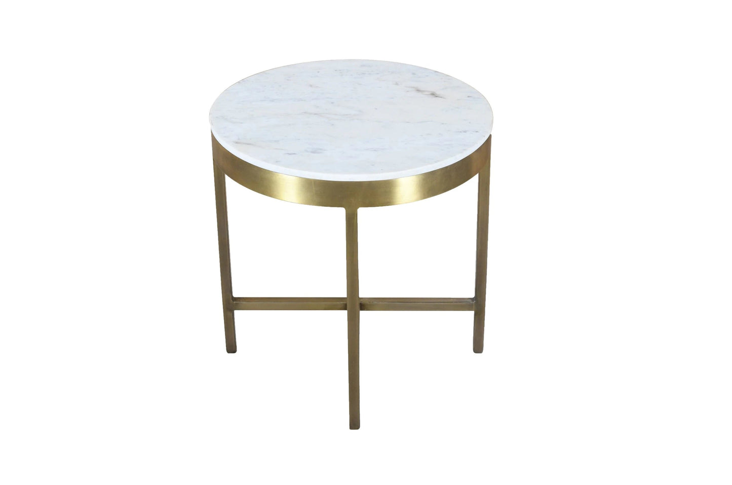 Meva Orlando Carlton 20" Gold/Marble End Table