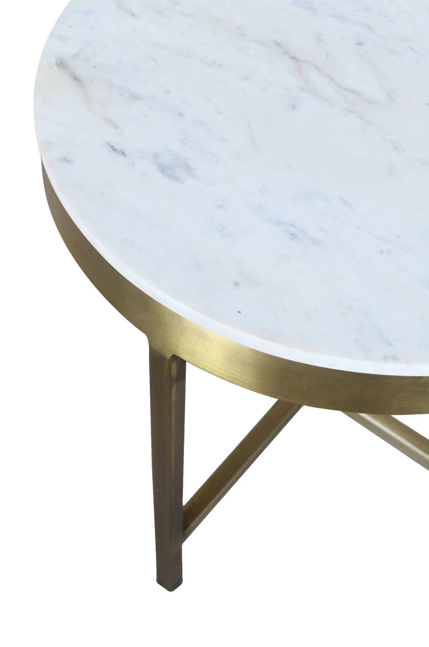 Meva Orlando Carlton 20" Gold/Marble End Table