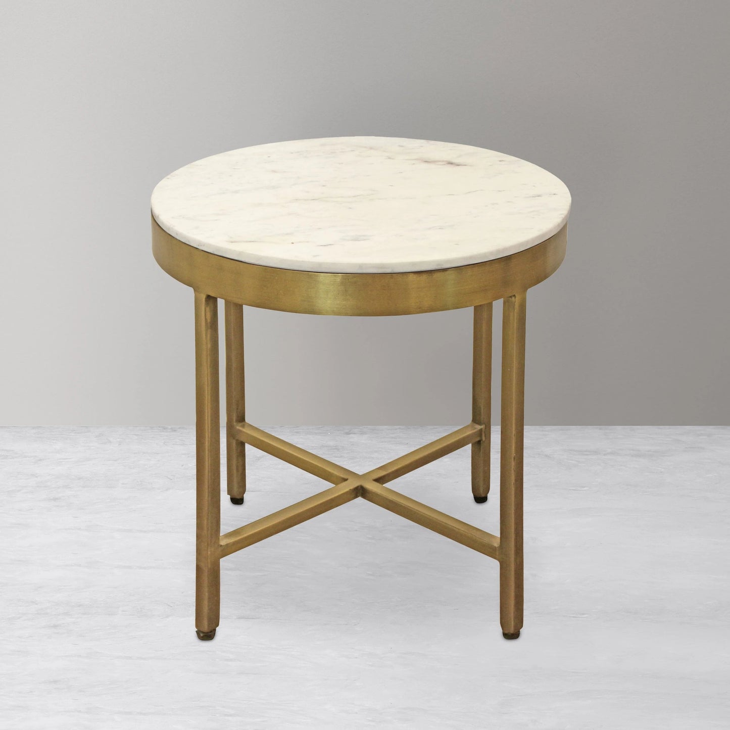 Meva Orlando Carlton 20" Gold/Marble End Table