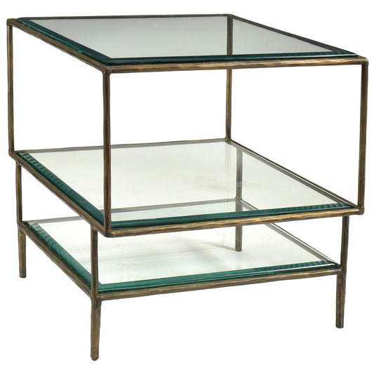 Meva Orlando Melvin 20" Gold/Clear End Table