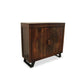 Meva Pema 32" 2-Door Antique Brown Mango Wood Cabinet