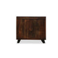 Meva Pema 32" 2-Door Antique Brown Mango Wood Cabinet