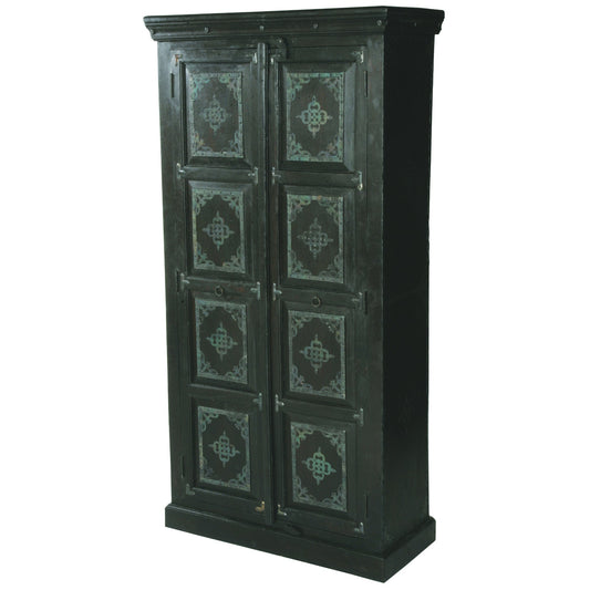 Meva Pendleton 36" Dark Brown Solid Acacia Wood Cabinet