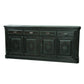 Meva Pendleton 82" 4-Door 4-Drawer Dark Brown Sideboard
