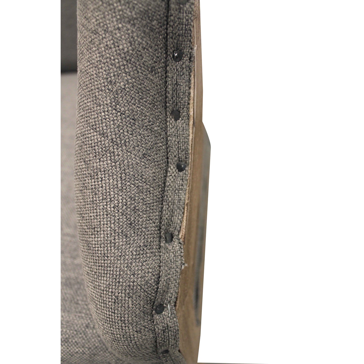 Meva Phil 25" Gray Birch Wood Arm Chair With Exposed Wood Frame