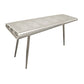 Meva Pilot 56" Silver Aluminum Sheets Console Table With Steel Screws