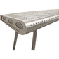 Meva Pilot 56" Silver Aluminum Sheets Console Table With Steel Screws