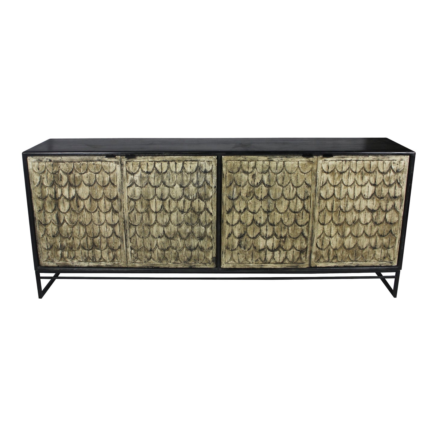 Meva Redondo Ezra 80" 4-Door Dark Brown Sideboard