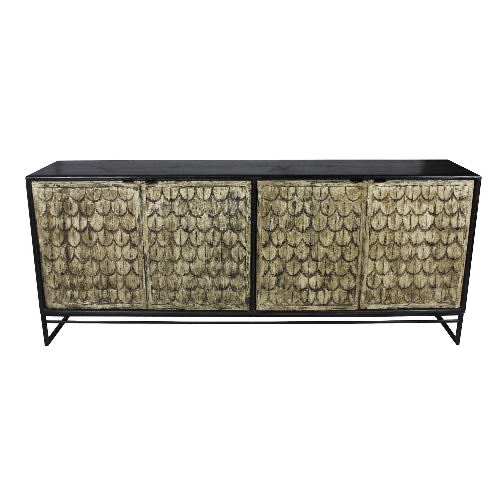 Meva Redondo Ezra 80" 4-Door Dark Brown Sideboard