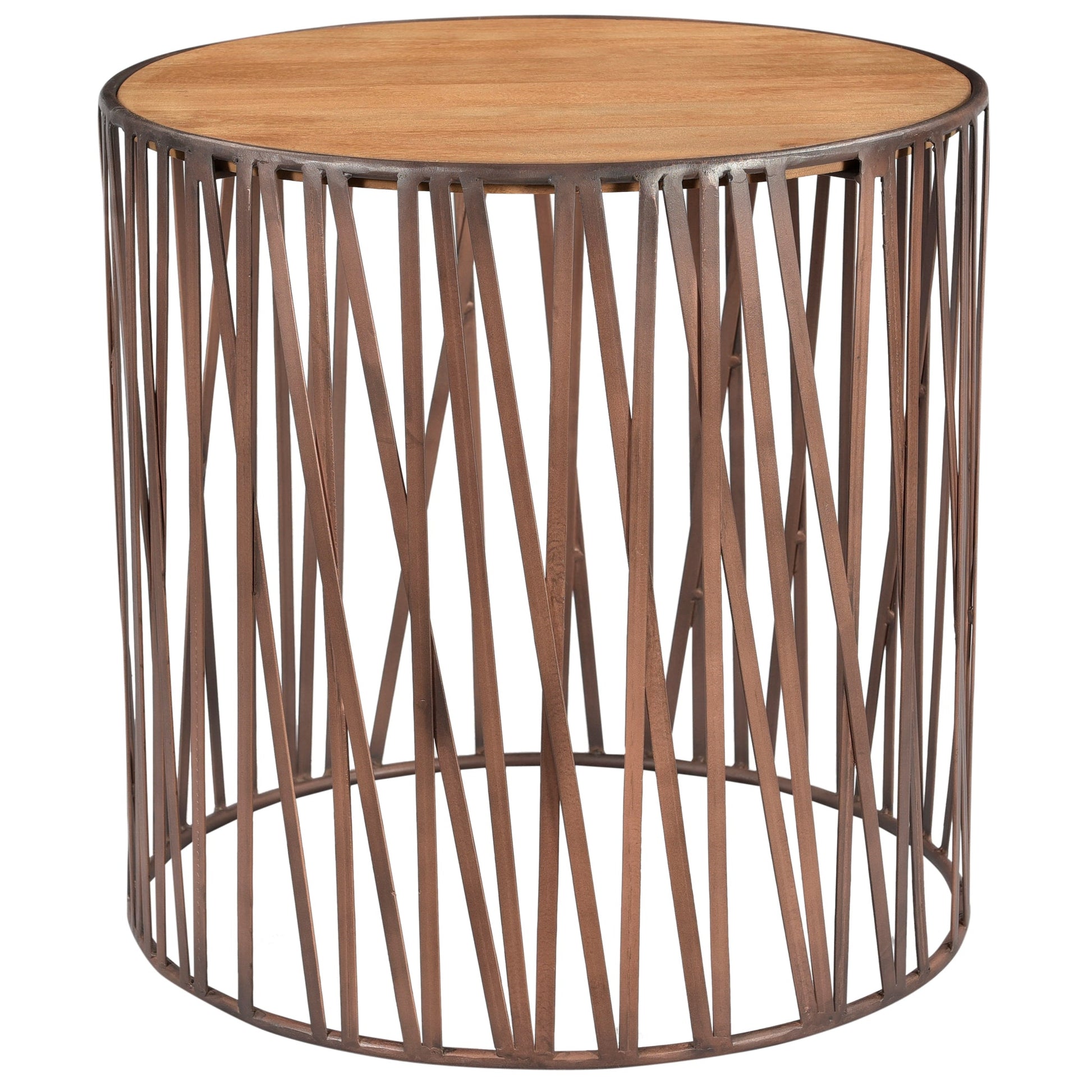 Meva Redondo Reid 22" Round Solid Wood End Table