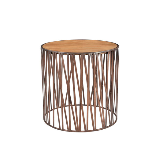 Meva Redondo Reid 22" Round Solid Wood End Table