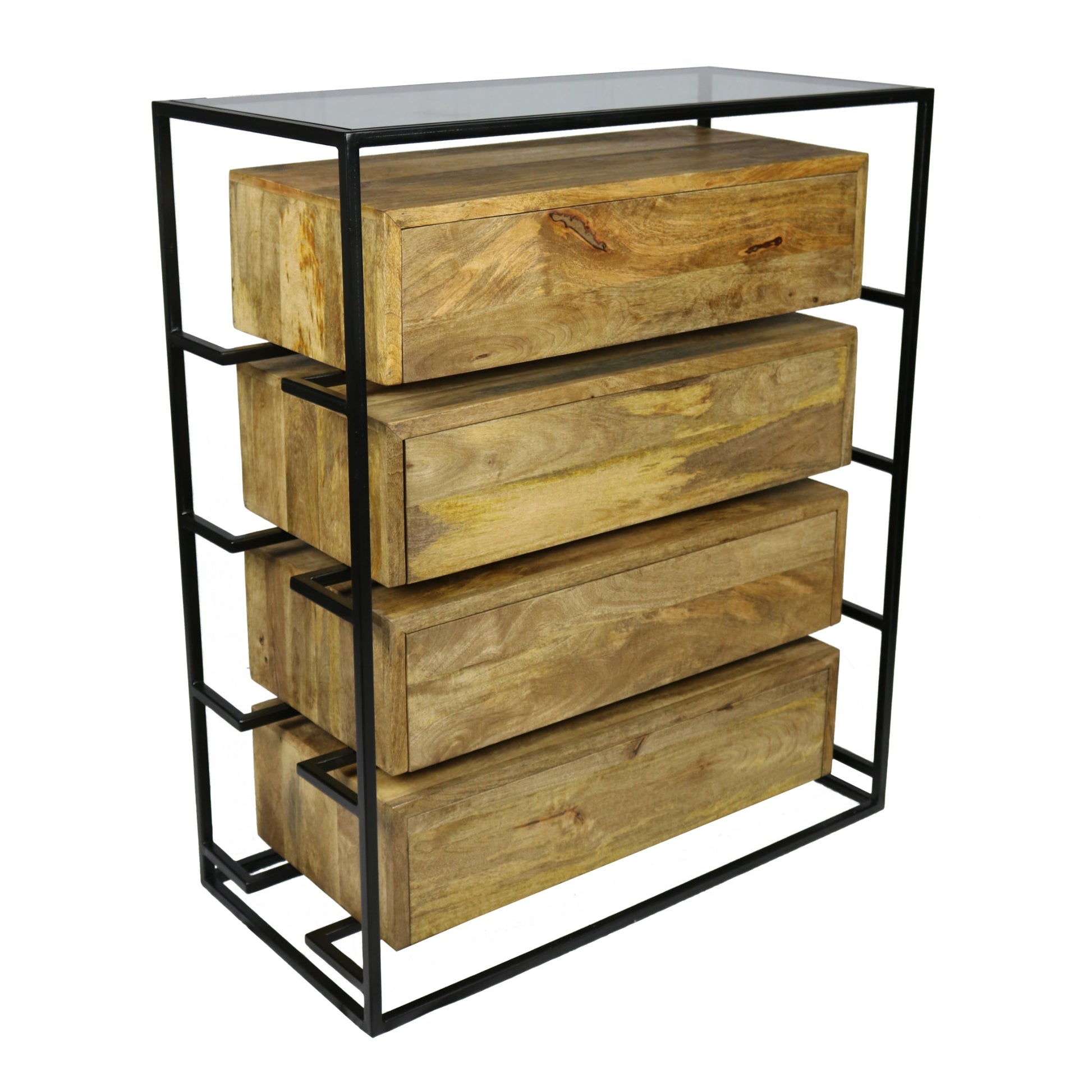 Meva Redondo Tatum 41" 4-Drawer Natural Dresser