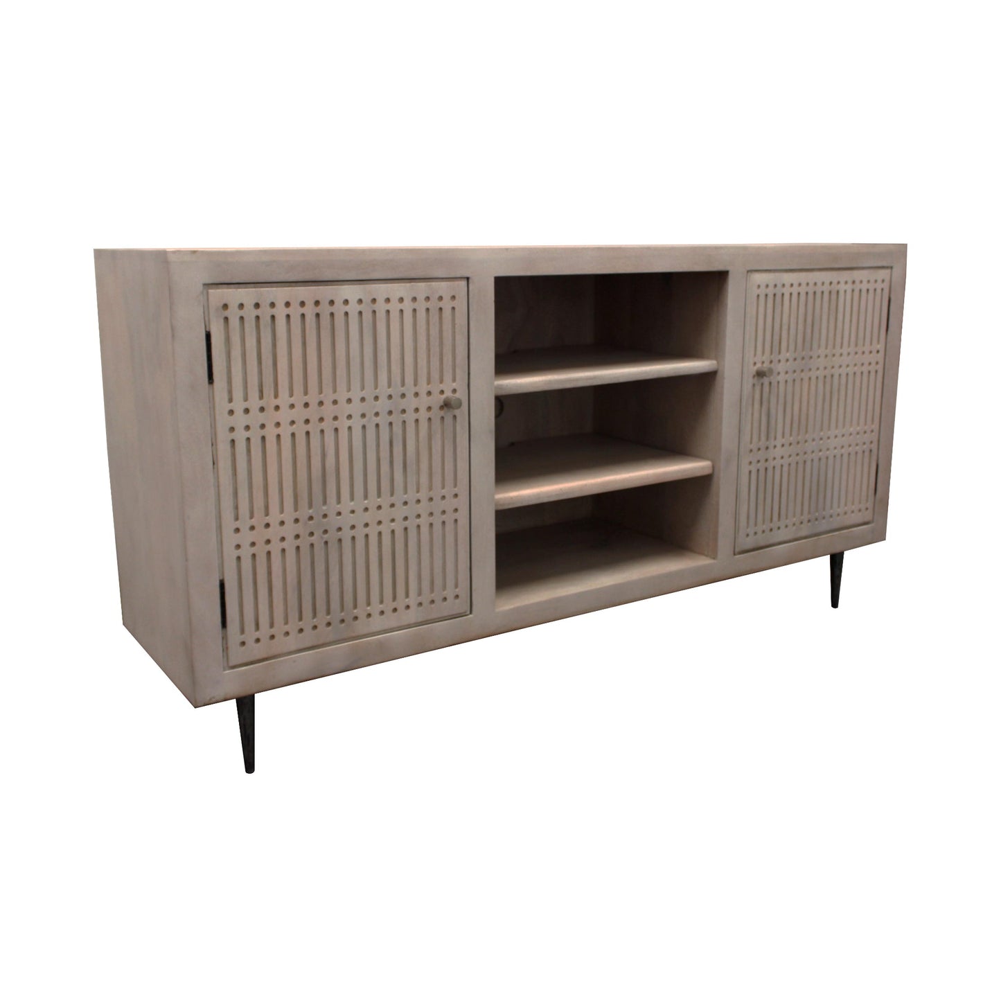 Meva Sarah 2-Door Ivory Media Cabinet