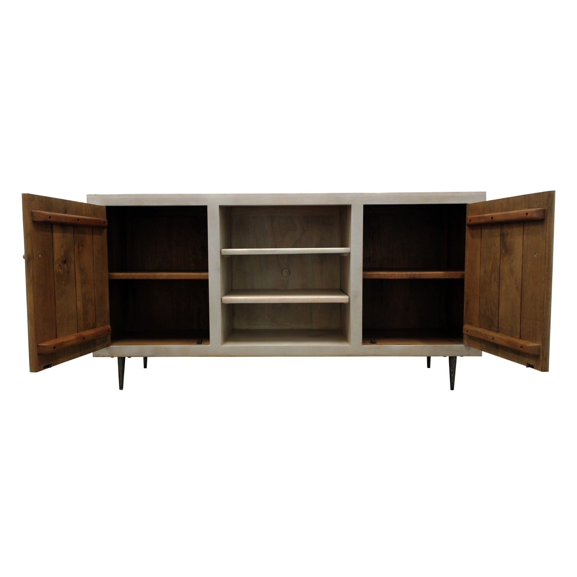 Meva Sarah 2-Door Ivory Media Cabinet