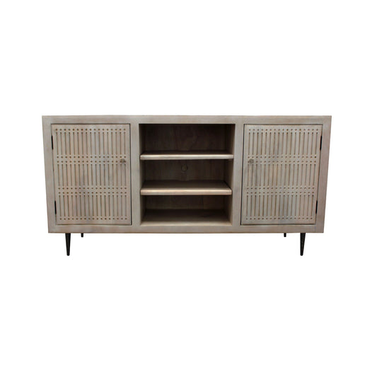 Meva Sarah 2-Door Ivory Media Cabinet